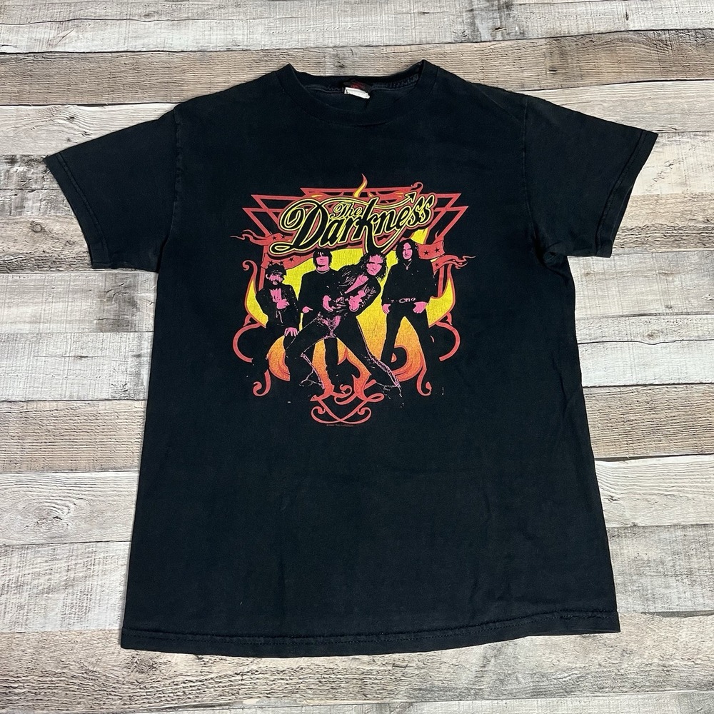 The Darkness Shirt Size Small Black Cinderblock Tag Band Tee 2004